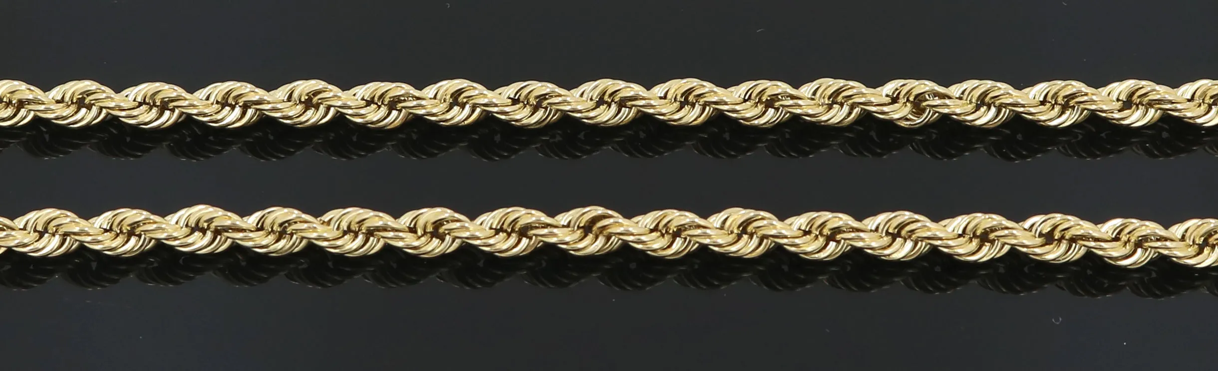 10K Real Yellow Gold Diamond Cut Rope Chain Solid For Men / Women - Gifts For Him / Her