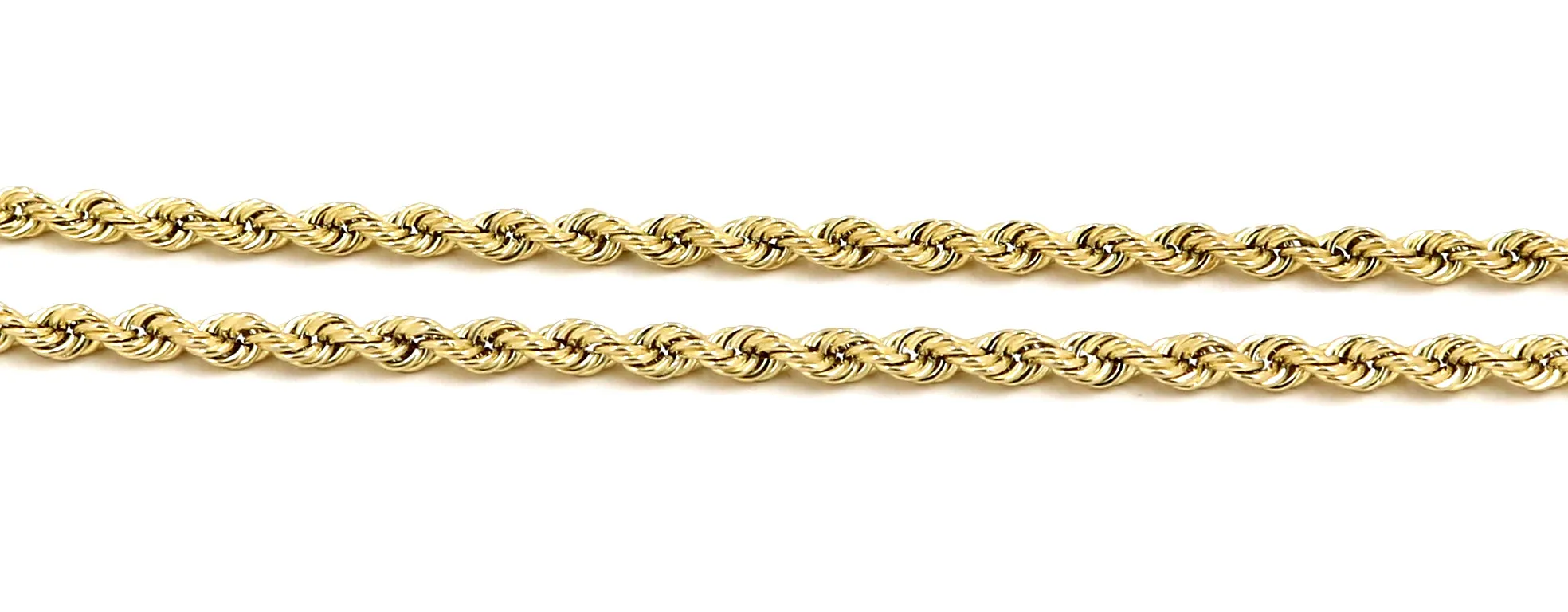 10K Real Yellow Gold Diamond Cut Rope Chain Solid For Men / Women - Gifts For Him / Her