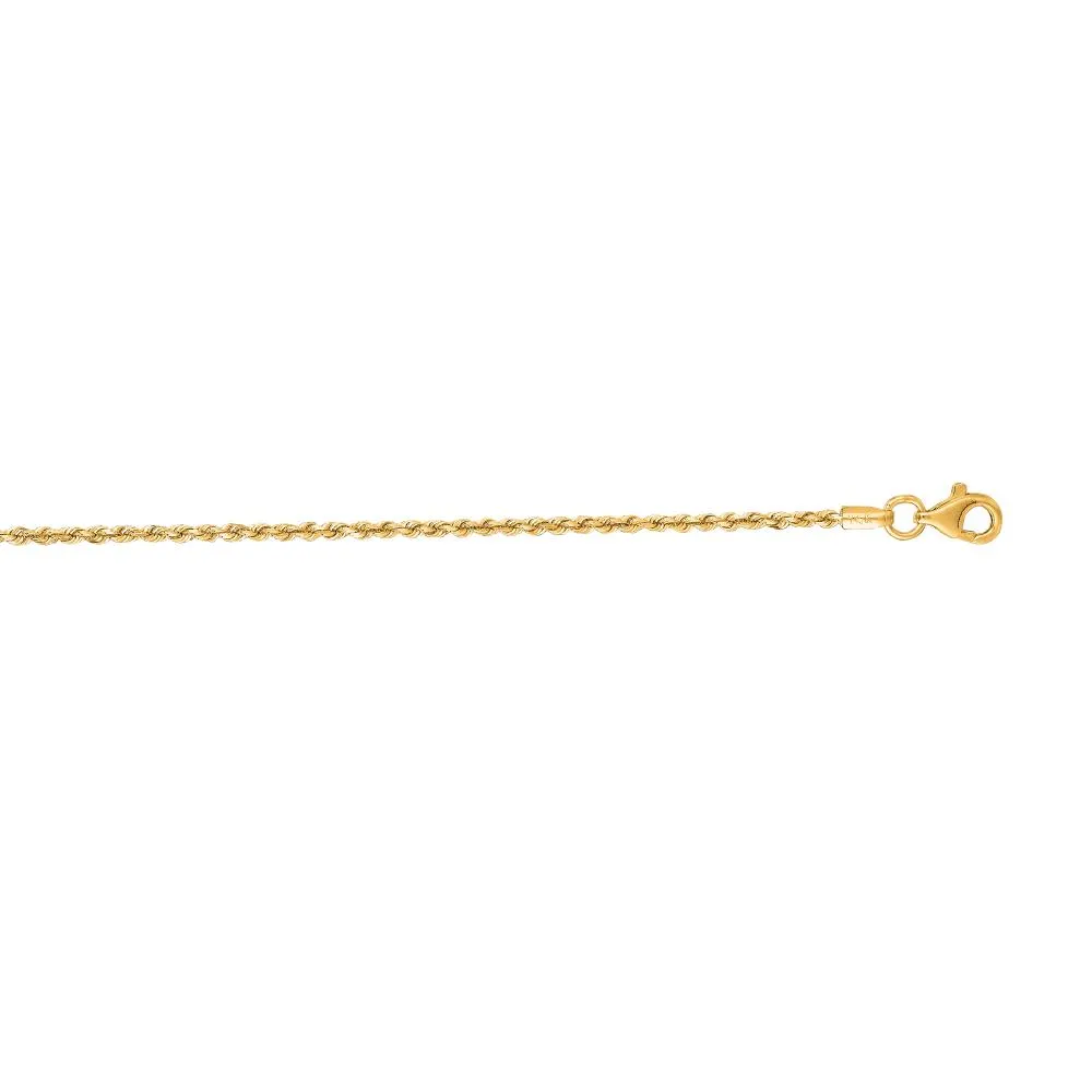 14K Gold 1.6mm Royal Rope Chain
