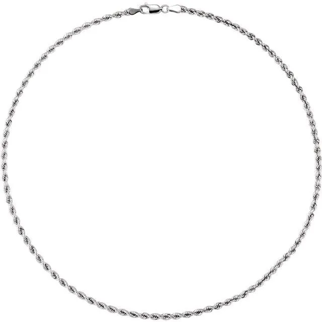 14K Gold 3 mm Rope Chain
