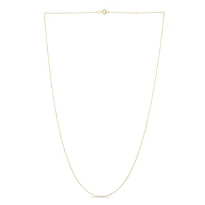 14K Gold .5mm Double Extendable Rope Chain