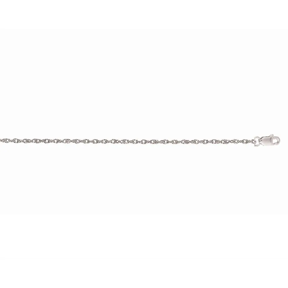 14K Gold .85mm Machine Rope Chain (Carded)