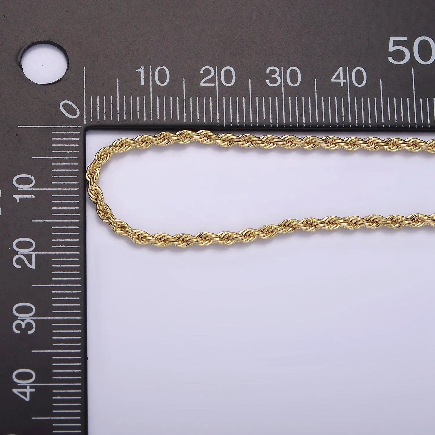 14K Gold Filled 1.8mm Rope 16 Inch, 18 Inch Choker Layering Chain Necklace | WA-2115 WA2116