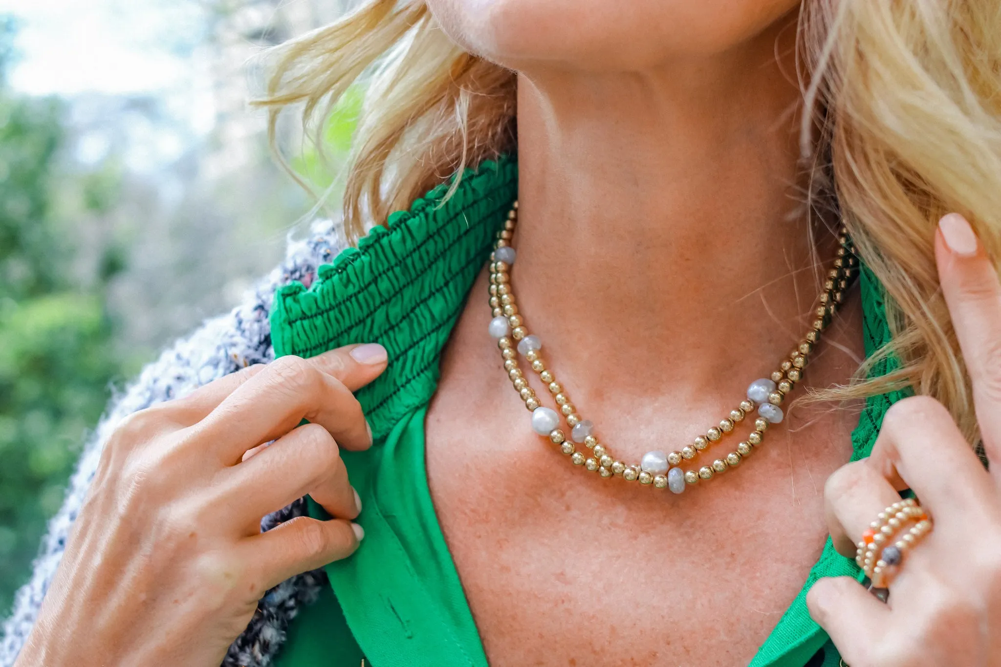 14k Gold Filled Olivia Necklace With Turquoise