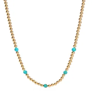 14k Gold Filled Olivia Necklace With Turquoise