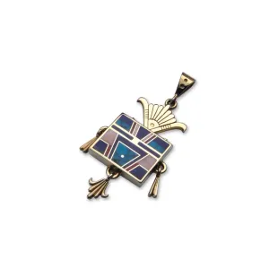 14k Gold Sunburst Yei Pendant