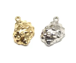 14K solid gold and white gold sea shell charm, SKU# L-23