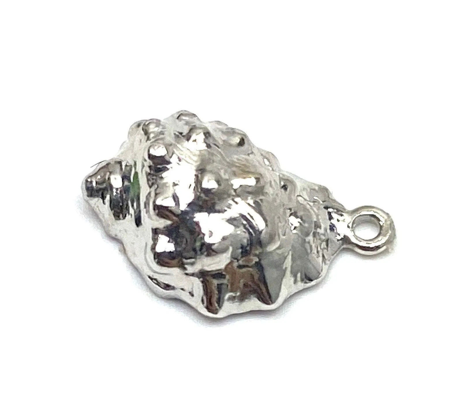 14K solid gold and white gold sea shell charm, SKU# L-23