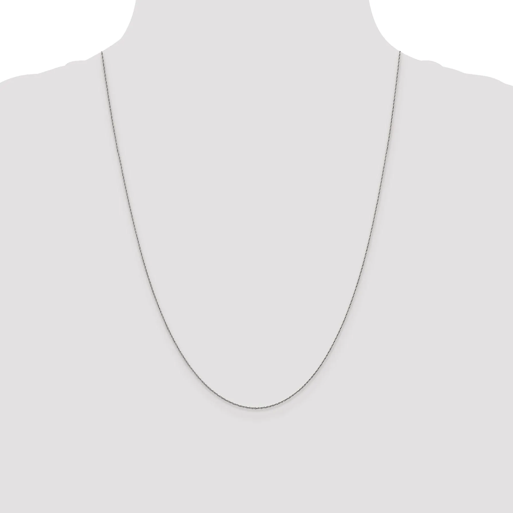 14K White Gold .8 mm wide Pendant Rope