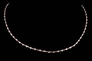 14K White, Yellow or Rose Gold Diamond Cut Beaded Necklace