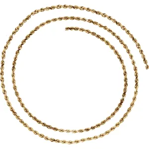 14k Yellow Gold 2.5mm Diamond Cut Rope 16" Chain