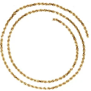14k Yellow Gold 2.8mm Diamond Cut Rope 16" Chain