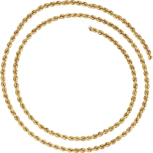 14k Yellow Gold 3mm Rope 16" Chain