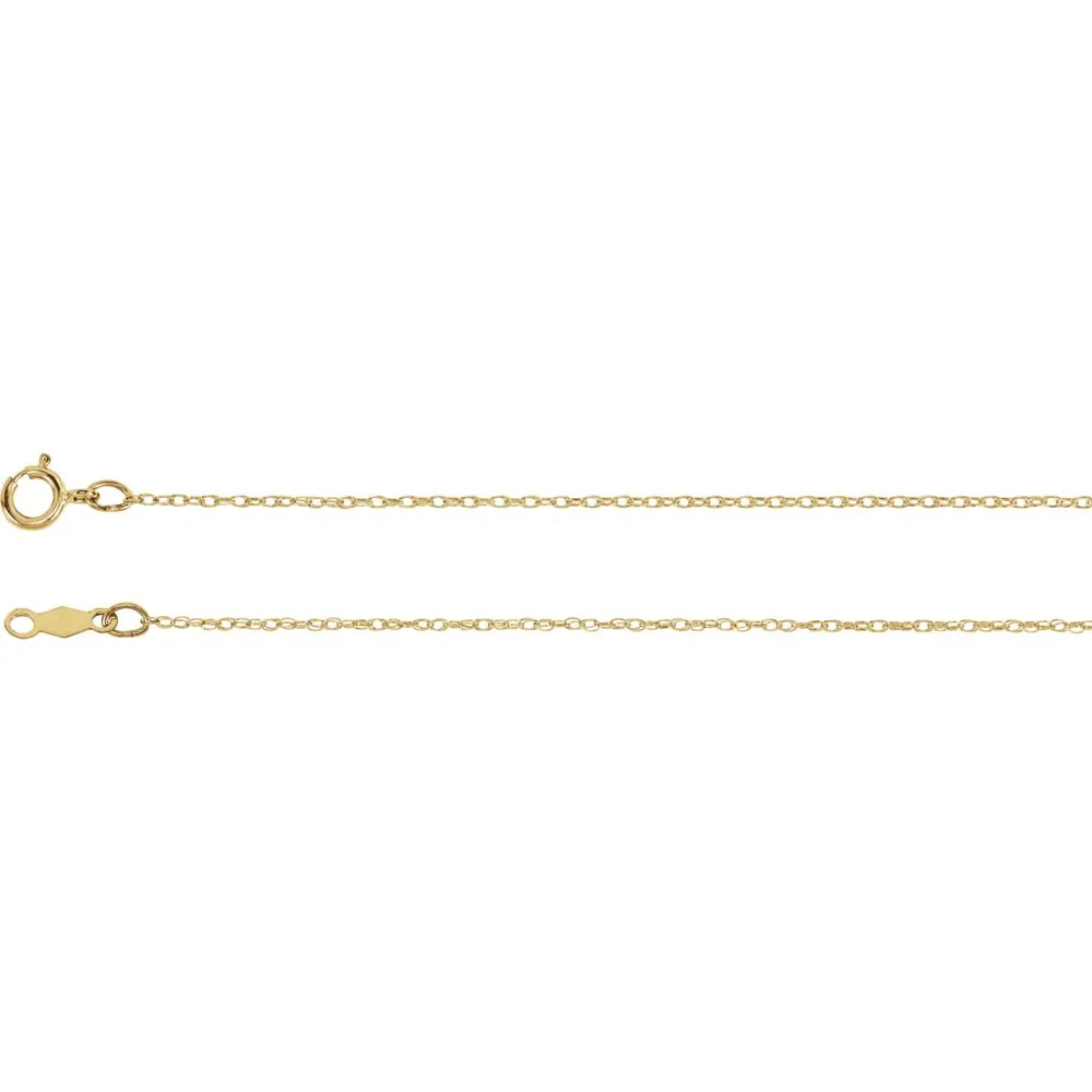 14k Yellow Gold .75mm Rope 20" Chain