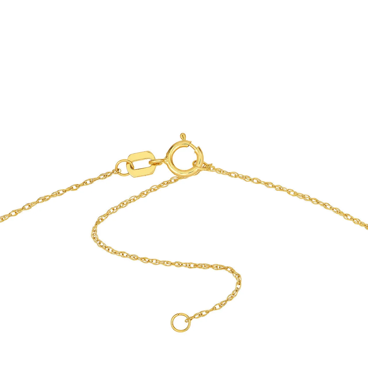14K Yellow Gold Seashell Pendant Necklace