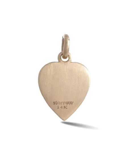 14KY Turquoise Anne Diamond Heart Charm