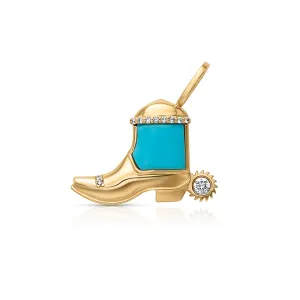 14KY Turquoise Mini Ride Or Die Charm