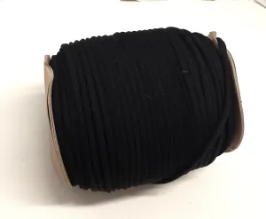 1/4" Stitched & Reinforced Black Fabric Cord (10 yds) 2643XT