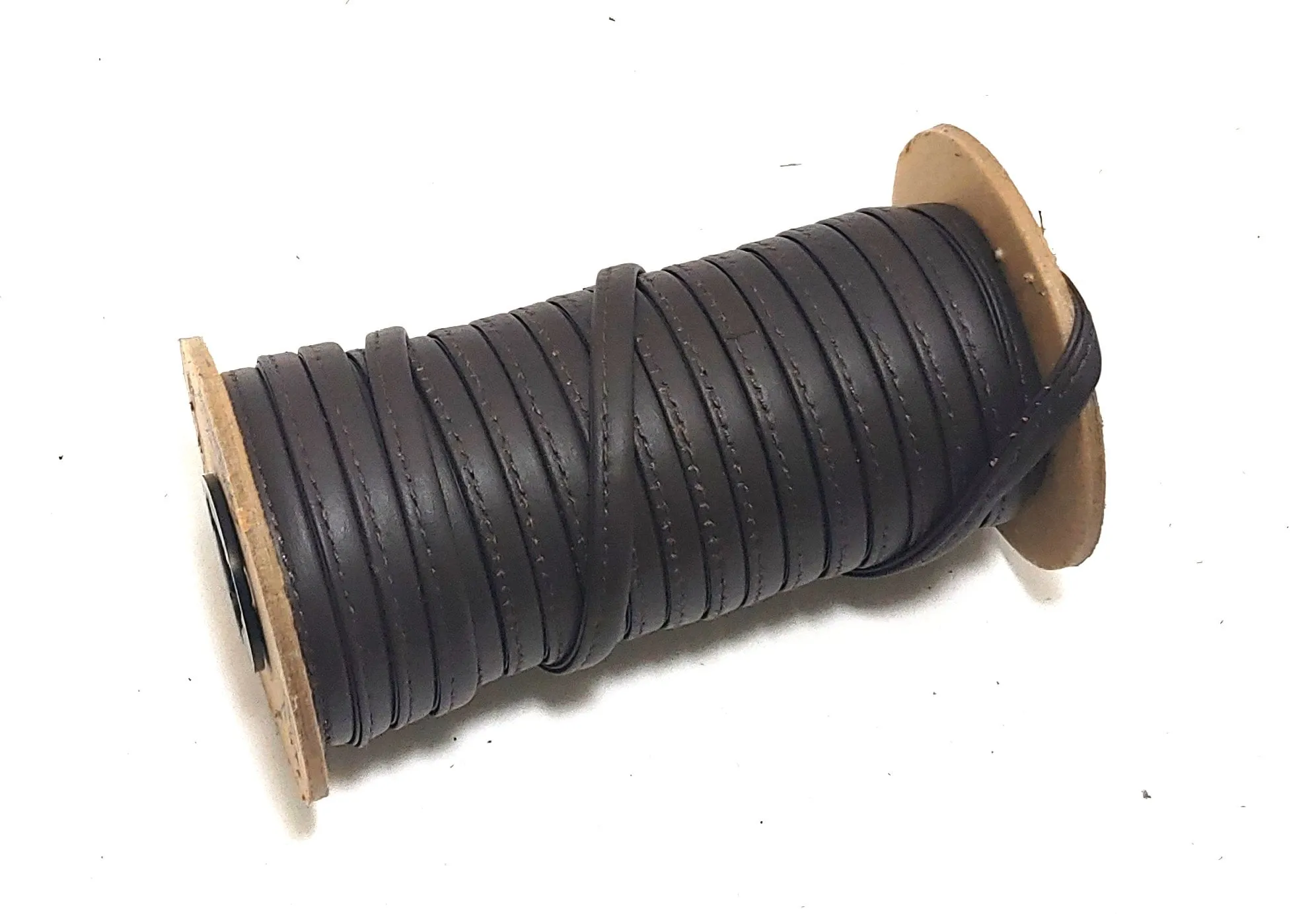 1/4" Stitched and Reinforced Real Leather Cord in Brown Silky Cowhide 2643XDA CARD