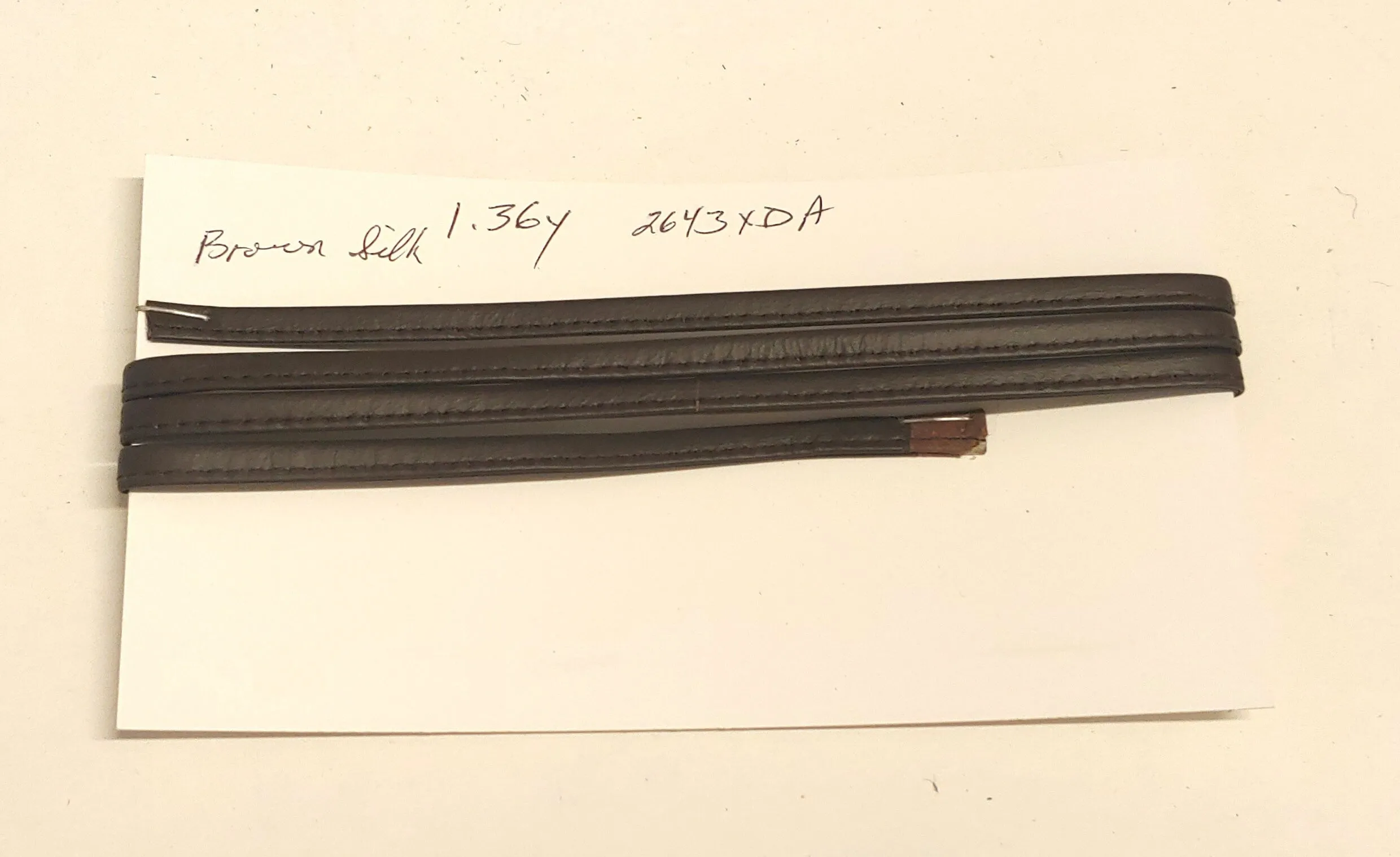 1/4" Stitched and Reinforced Real Leather Cord in Brown Silky Cowhide 2643XDA CARD