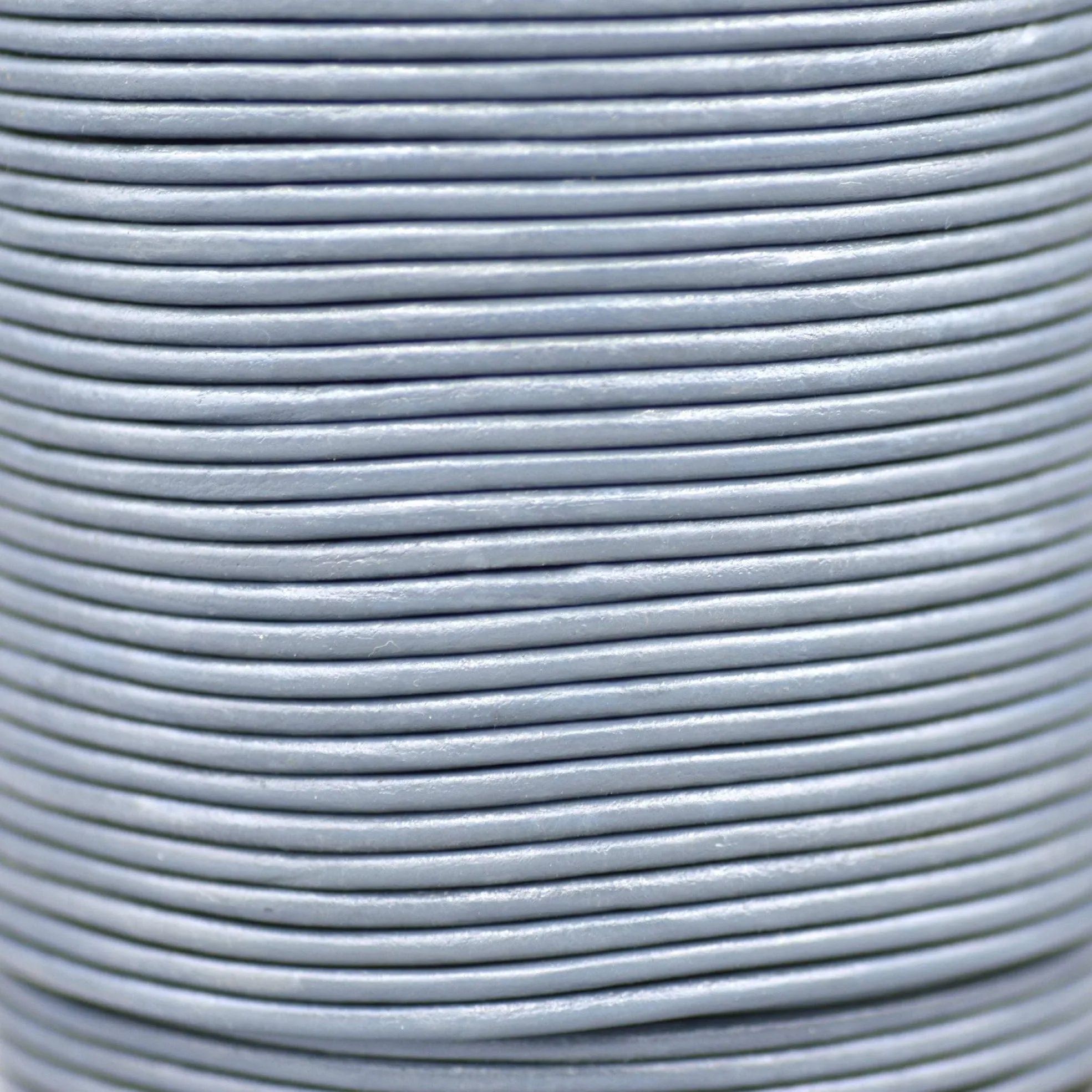 1.5mm Leather Cord - Charcoal Grey Color - Round