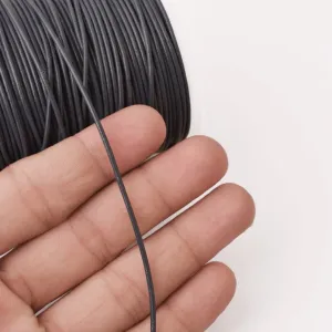 1.5mm Leather Cord - Charcoal Grey Color - Round