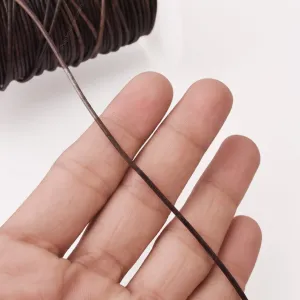 1.5mm Leather Cord - Vintage Black - Round