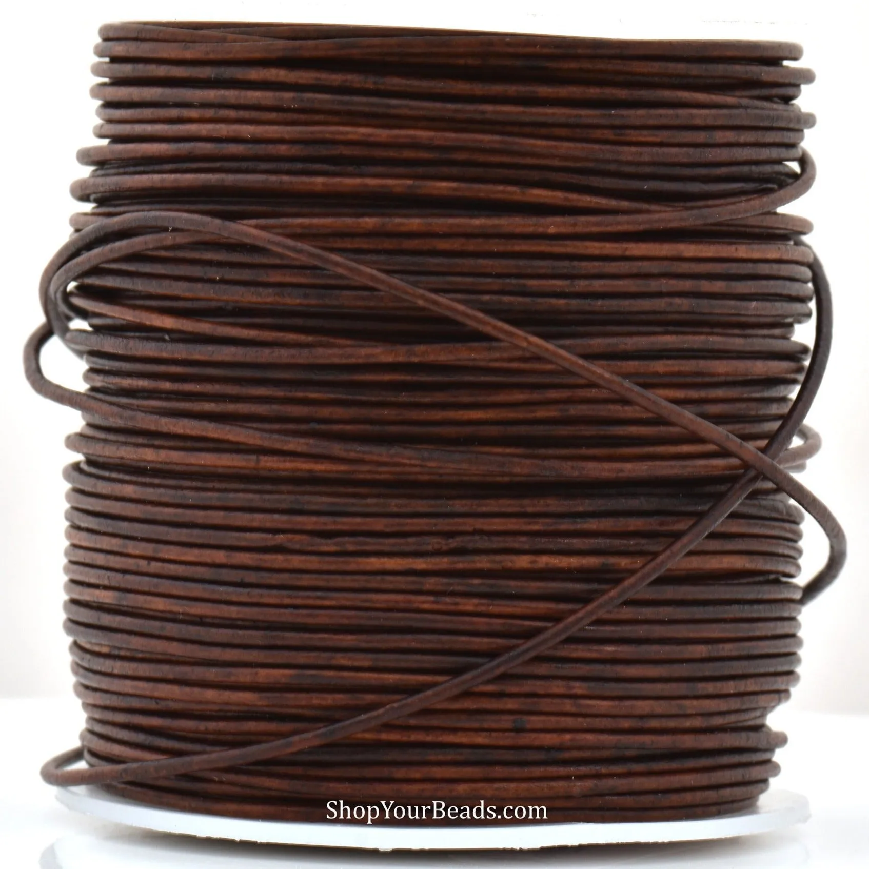 1.5mm Light Brown Leather Cord - Round