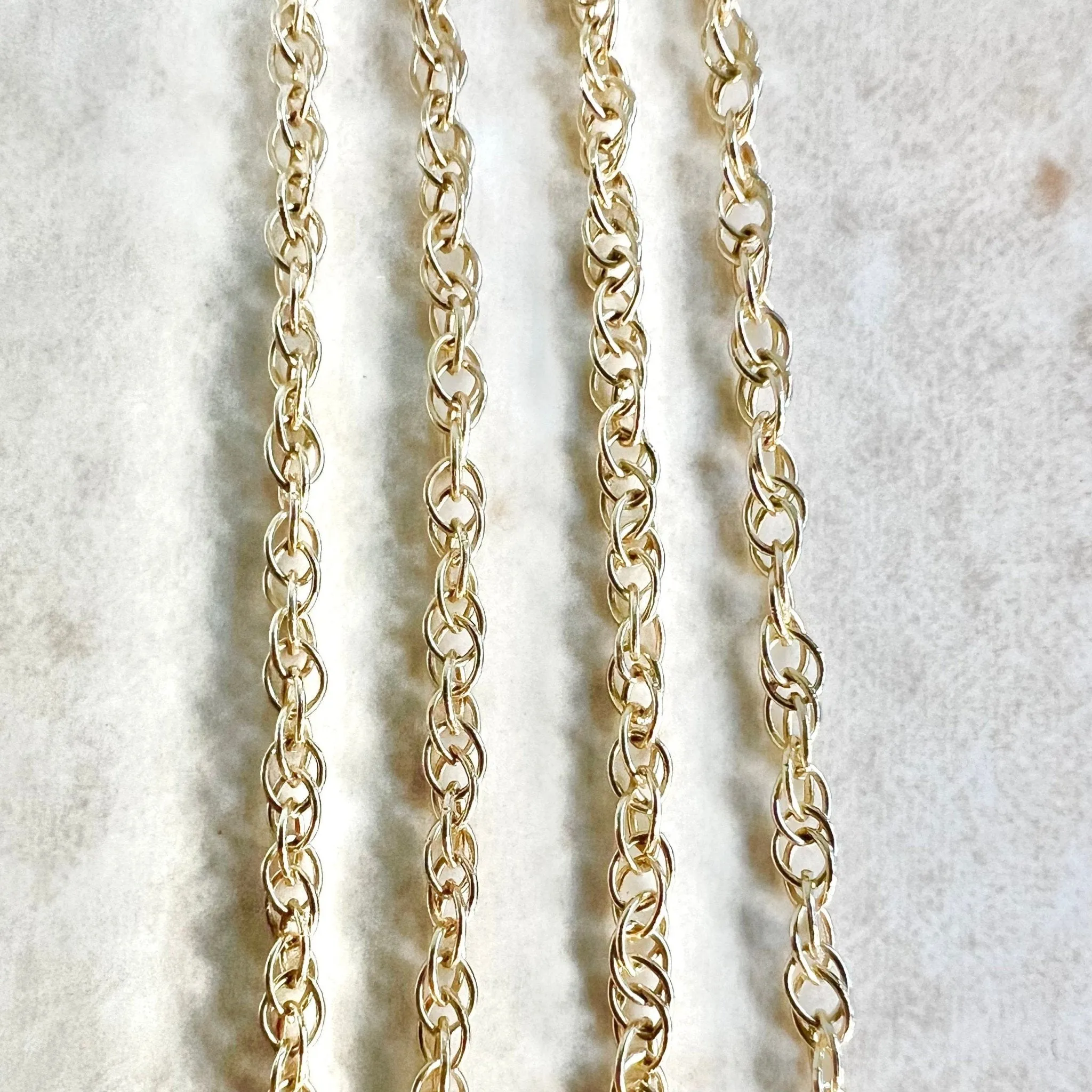 18 Inch 14 Karat Yellow Gold Rope Chain Necklace