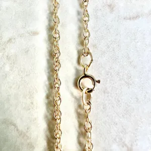 18 Inch 14 Karat Yellow Gold Rope Chain Necklace