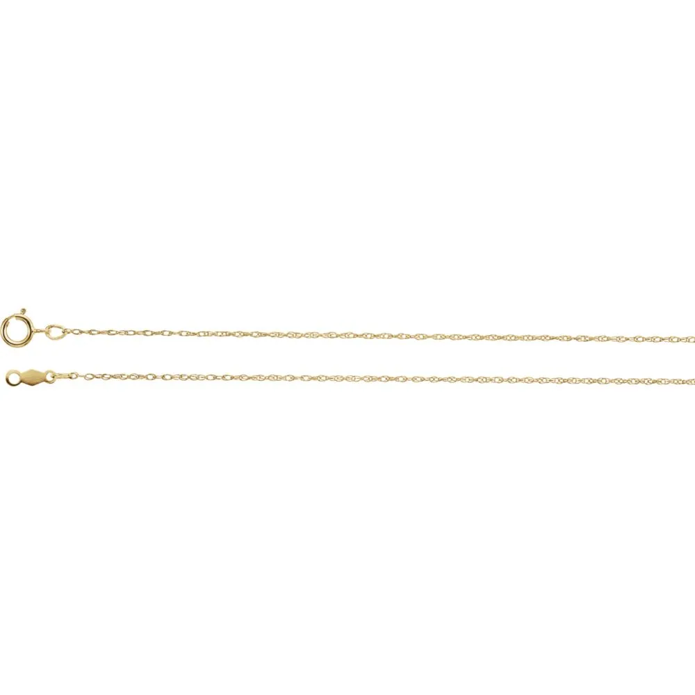 18k Yellow Gold .85mm Rope 16" Chain