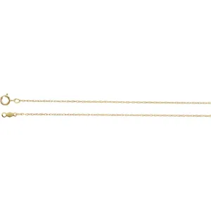 18k Yellow Gold .85mm Rope 16" Chain