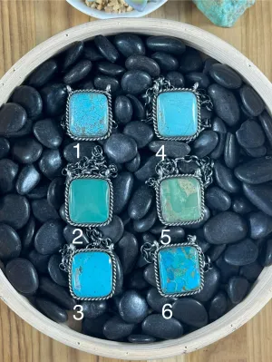 18" Kingman Square Pendants