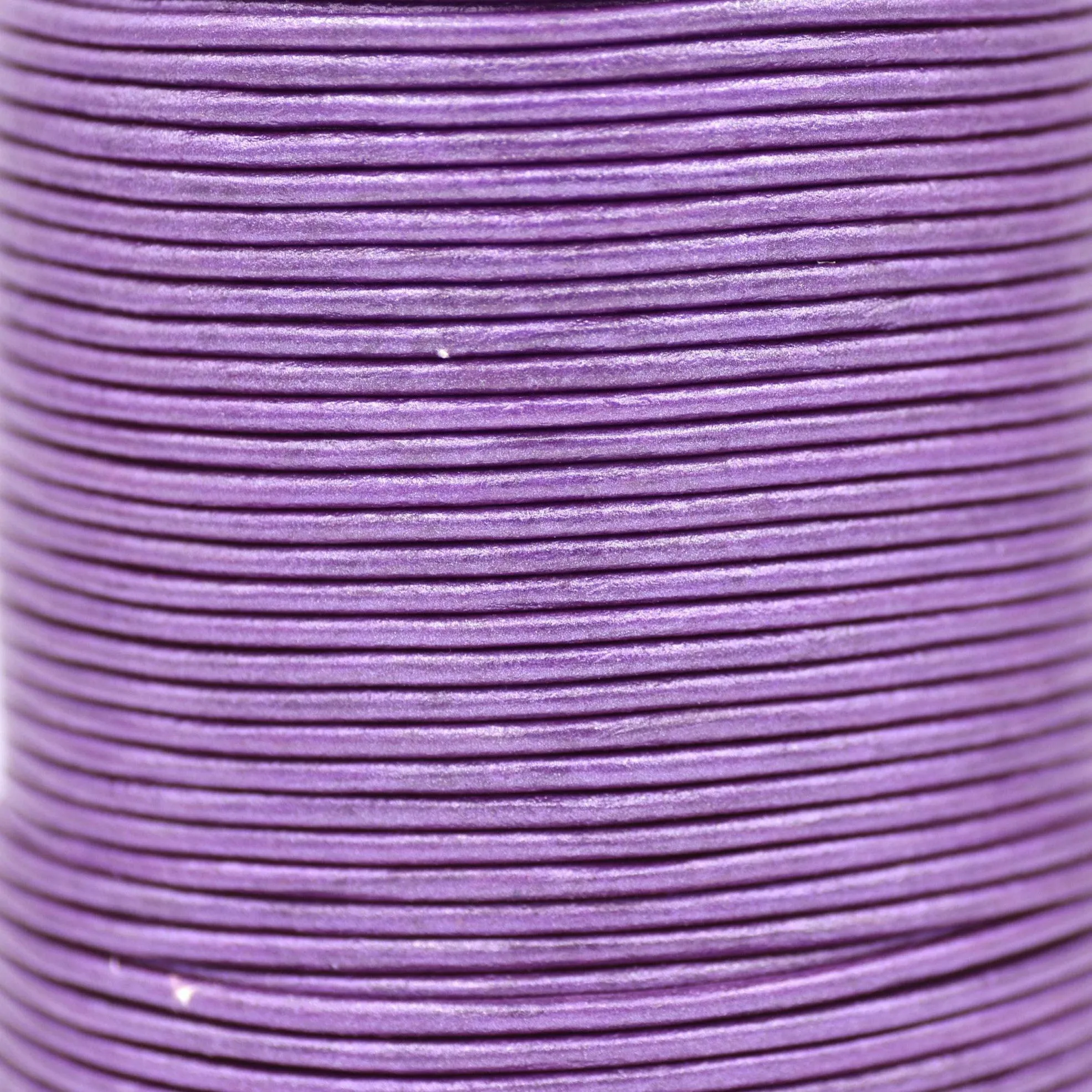 2mm Berry Metallic Purple Leather Cord - Round - Premium Quality - Indian Leather - Wrap Bracelet Making Findings - Lead Free Jewelry Making