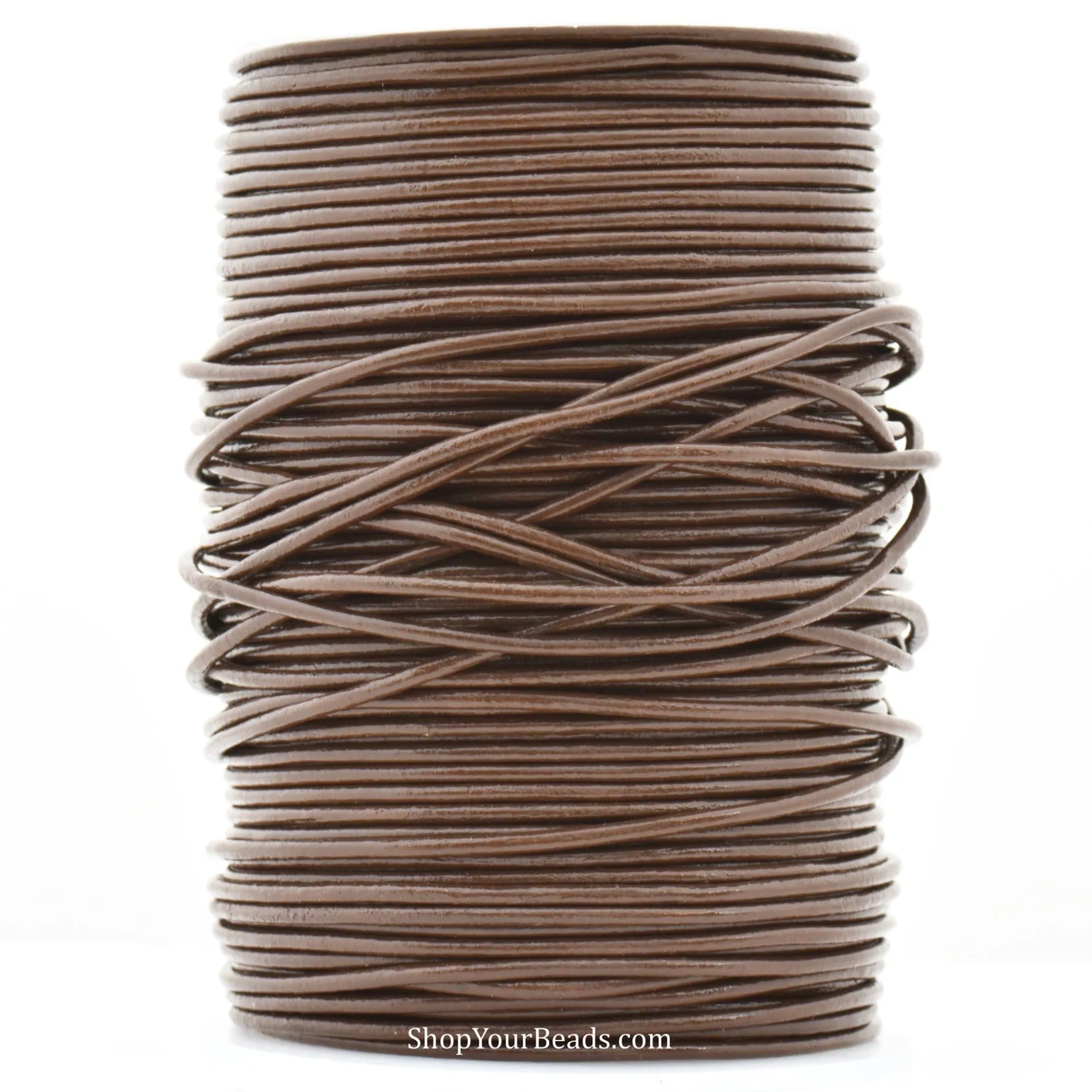 2mm Natural Tan Brown Leather Cord - Round - Premium Quality - Indian Leather - Wrap Bracelet Making Findings - Lead Free - Necklace Making