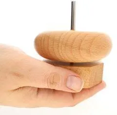 3 Inch Wooden Beading Spinner With 2 Pcs Curved Needle