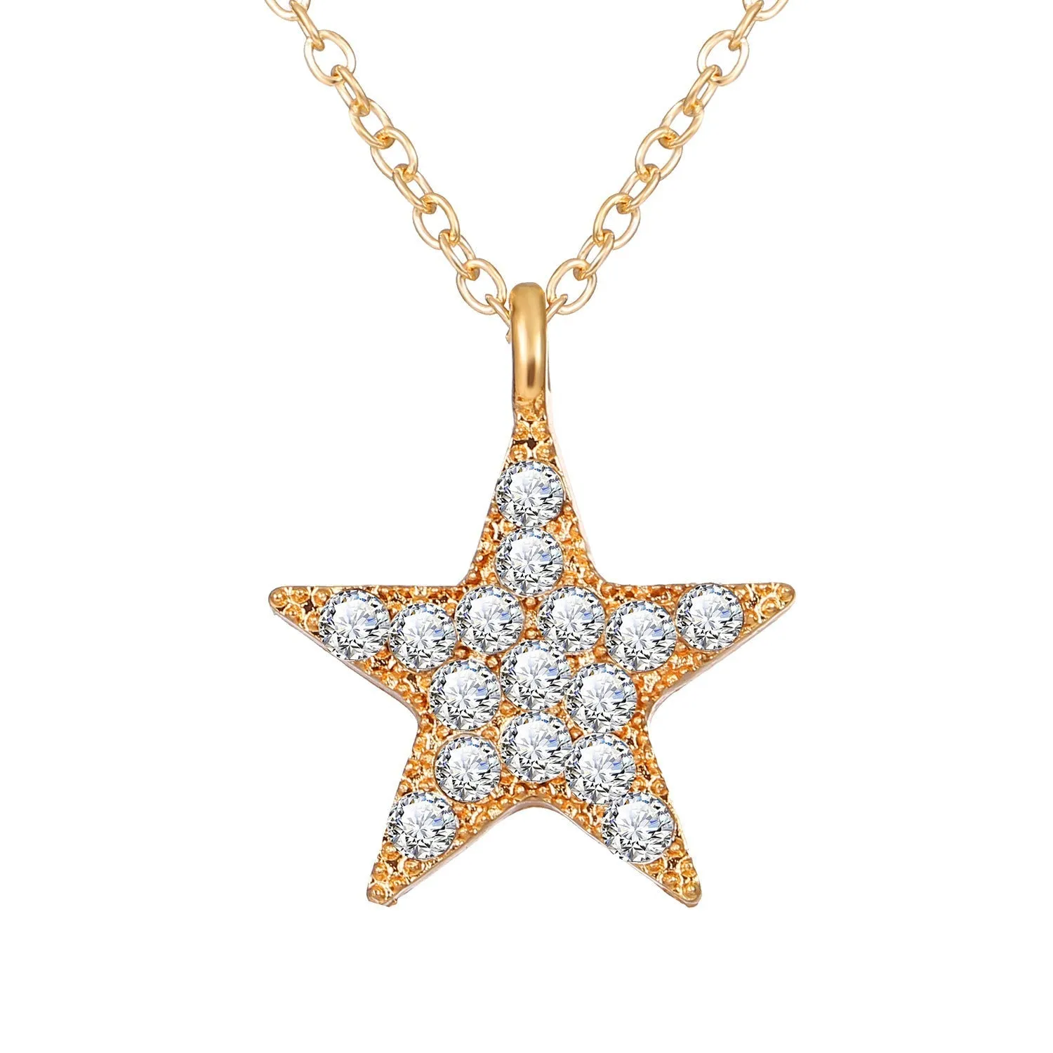 3 Piece Celestial Pave Necklace With ® Crystals 18K Gold Plated