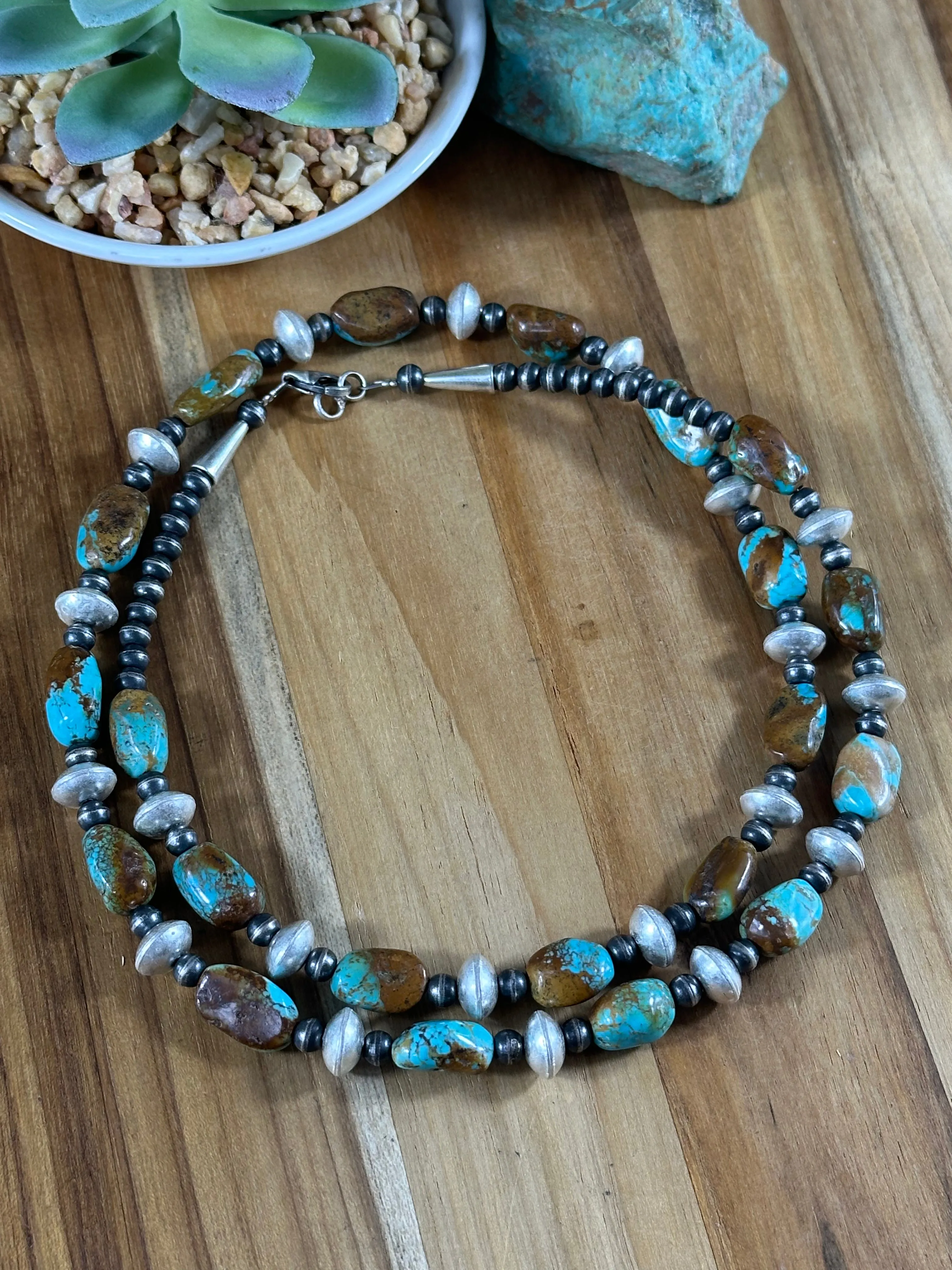 30" Sonoran Gold and Navajo Pearl Necklace