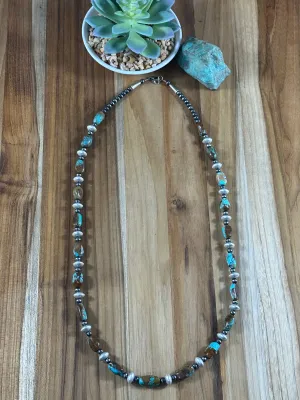30" Sonoran Gold and Navajo Pearl Necklace