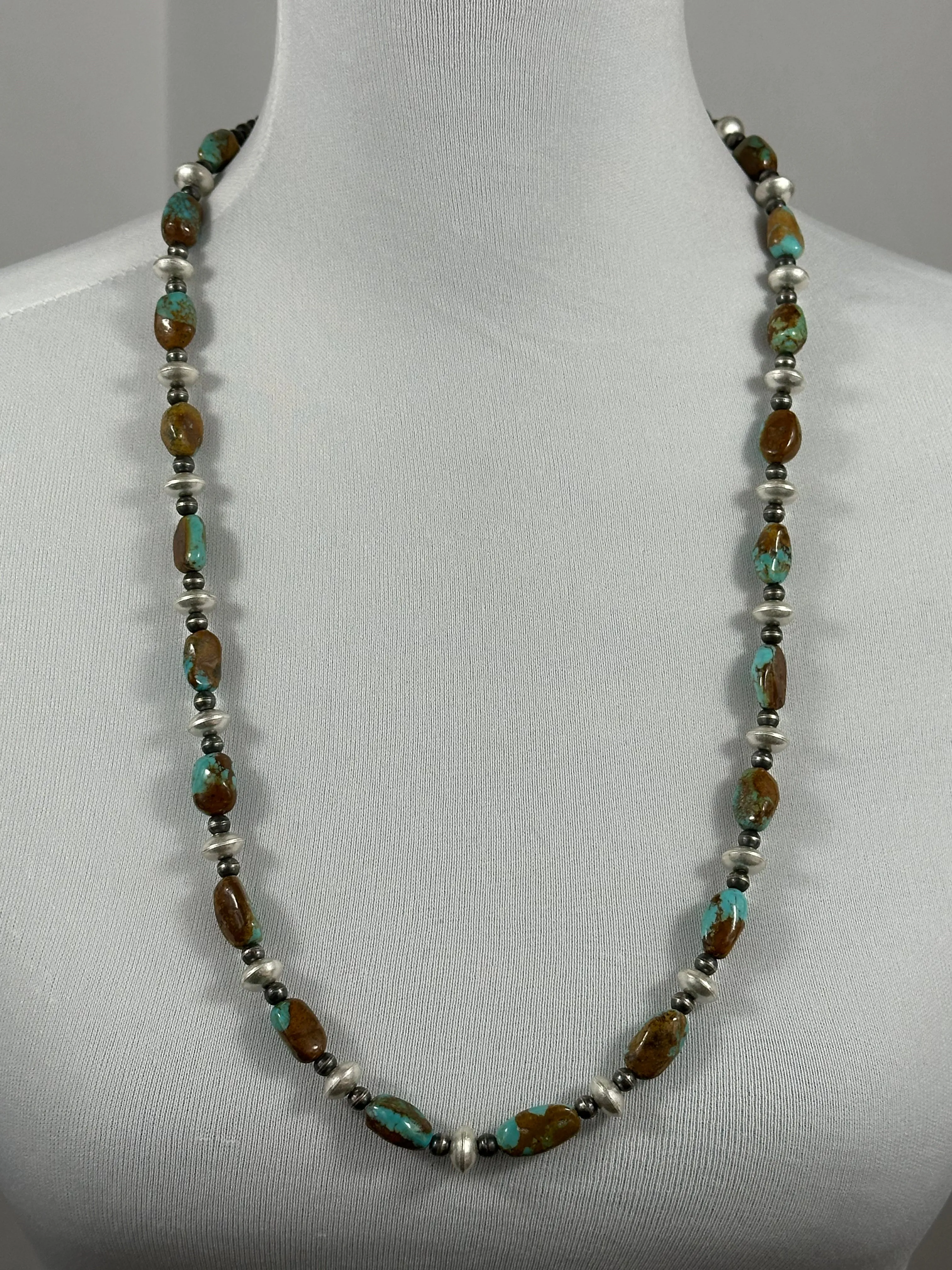 30" Sonoran Gold and Navajo Pearl Necklace