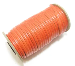 3/16" Stitched Round Reinforced Leather Jewelry Cord in Country Burnt Orange (3 YDS) 3656XDB