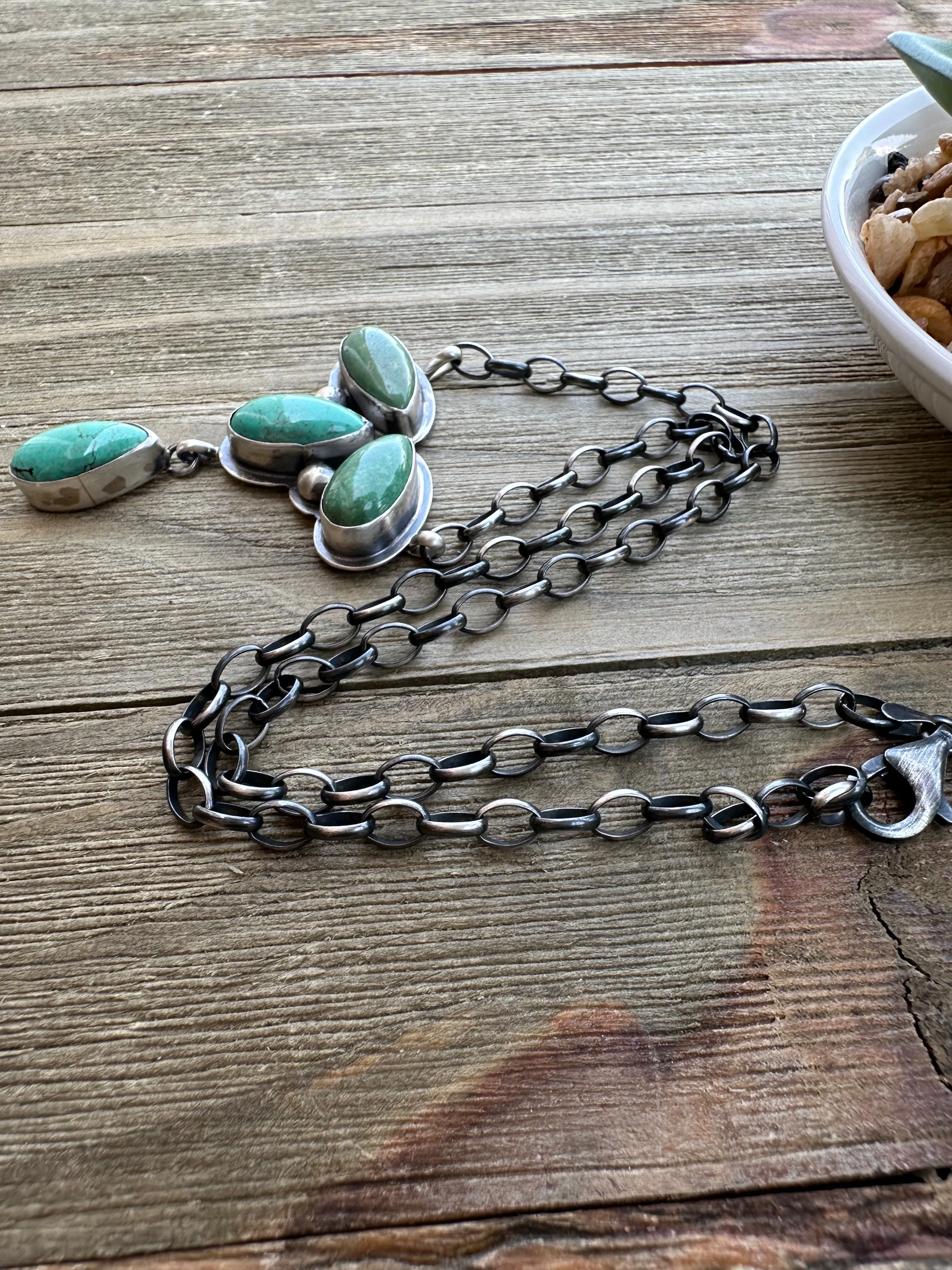 4 Stone Drop Necklace