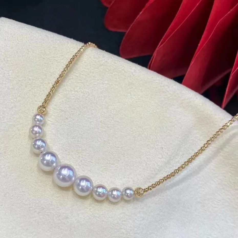 5.0-8.0 mm Graduated Nine Akoya Pearl Necklace
