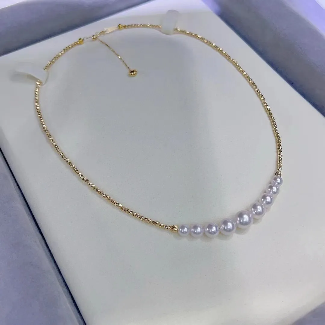 5.0-8.0 mm Graduated Nine Akoya Pearl Necklace