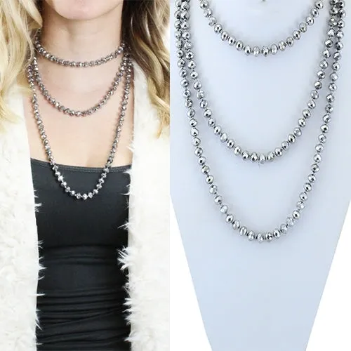 60” BEADED NECKLACES