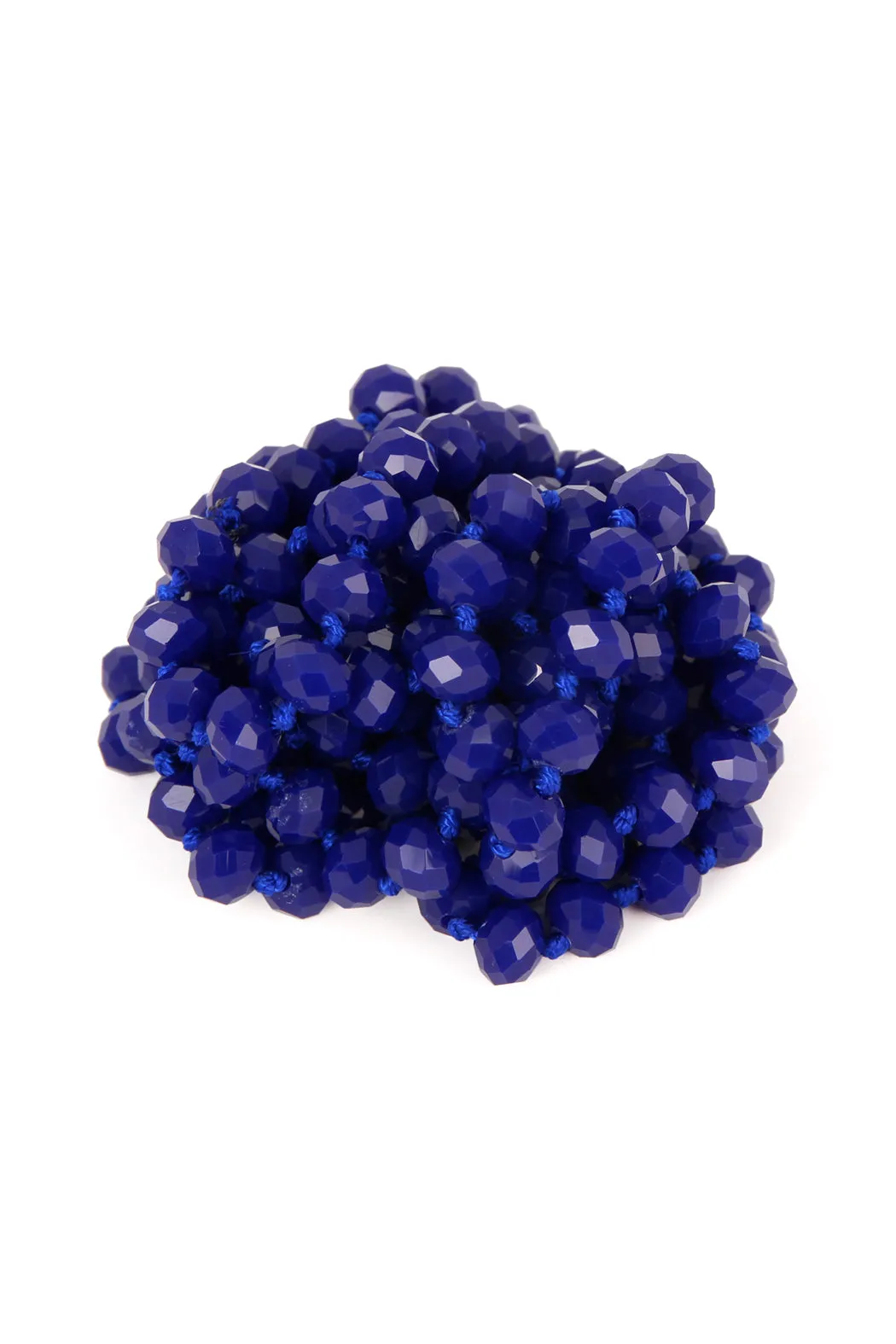 60" LONG KNOTTED GLASS BEADS NECKLACE