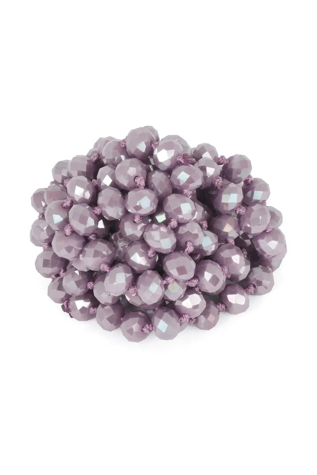 60" LONG KNOTTED GLASS BEADS NECKLACE