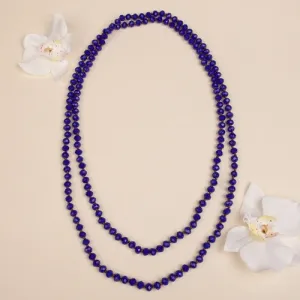72028 - 3 - Beaded Necklace - Royal Blue