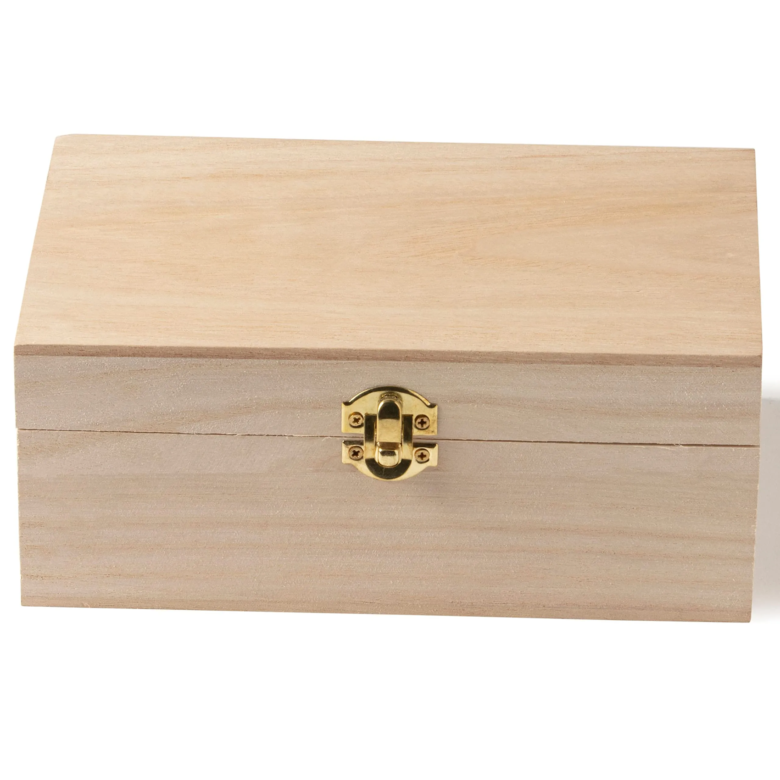 8.4” Unfinished Wooden Box by Make Market - Ready-to-Decorate Wood Box for Trinkets, Coins, Jewlery, Valuables - Bulk 12 Pack