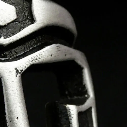 925 Silver Gladiator Mask Mens Spartan Necklace Thor Warrior Helmet Pendant